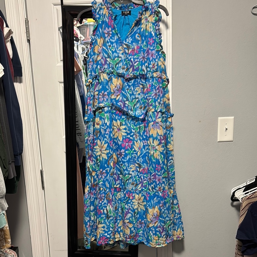 Fate Blue floral maxi dress